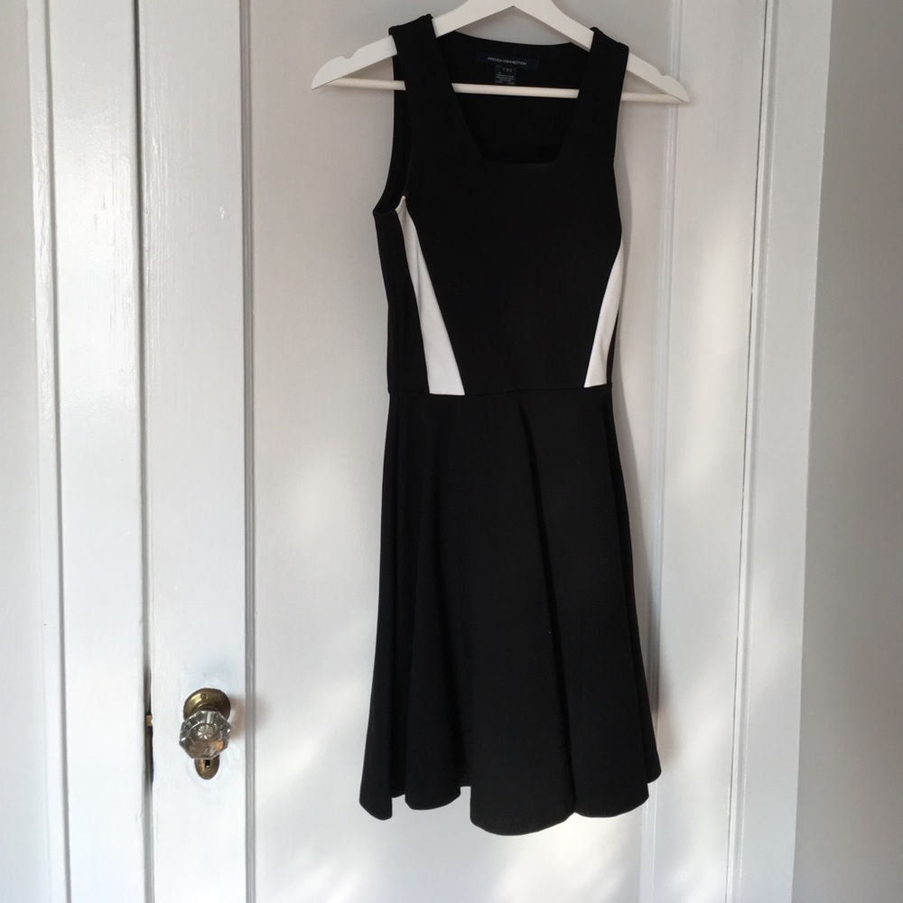 French Connection, stretch black dress, size zero