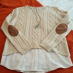 Sweater with Elbow Patches