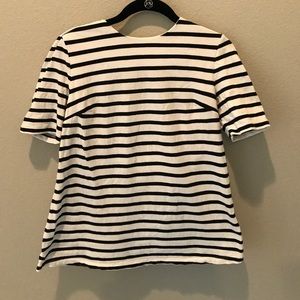 GAP Maternity Black and White Stripe Shirt