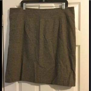 LOFT knee length brown skirt