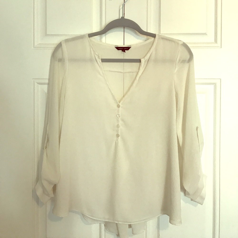 Flowy Blouse with Button Back