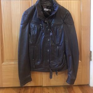 100% real leather brown jacket.