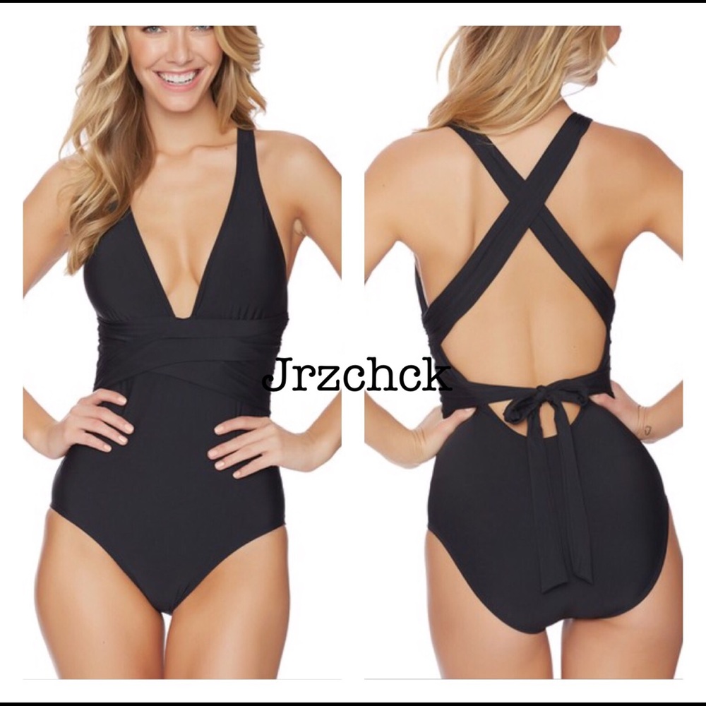 NWT Athena X Back One Piece Bathing Suit Swim