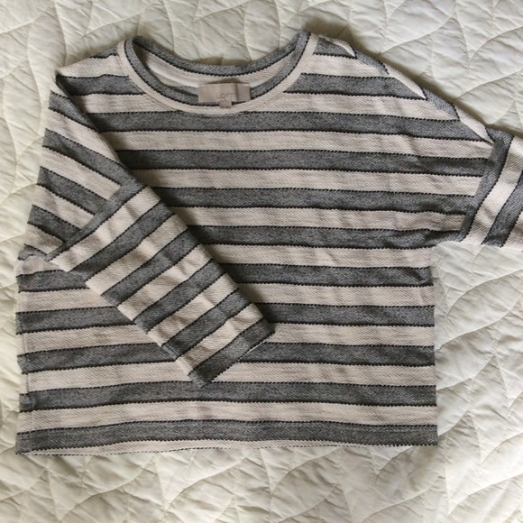 Loft Striped Dropped Shoulder Woven Top - Picture 3 of 3