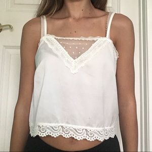 Brandy Melville white lace top