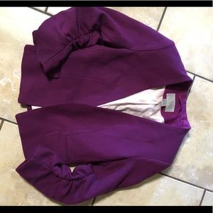 H&M purple blazer, waist 3/4 sleeves, size 4