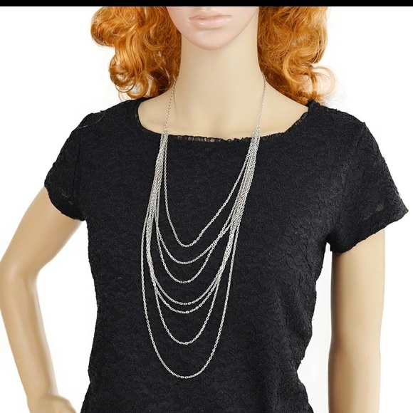 Multi layer silver chain - Picture 2 of 2