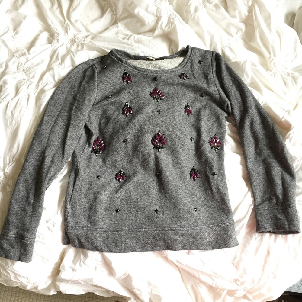 Loft Embellished Sweater XS Petite
