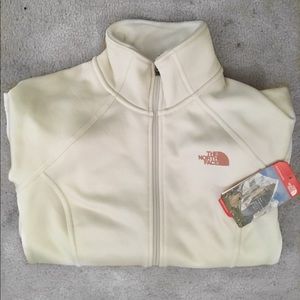 Brand new white pink fleece north face