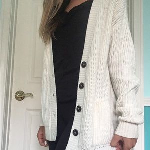 Forever 21 cream knit cardigan
