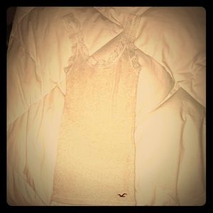 Hollister cream tank top