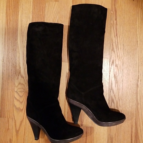 Italian Suede pull on boots 39 - Picture 2 of 7