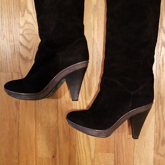 Italian Suede pull on boots 39 - Picture 5 of 7