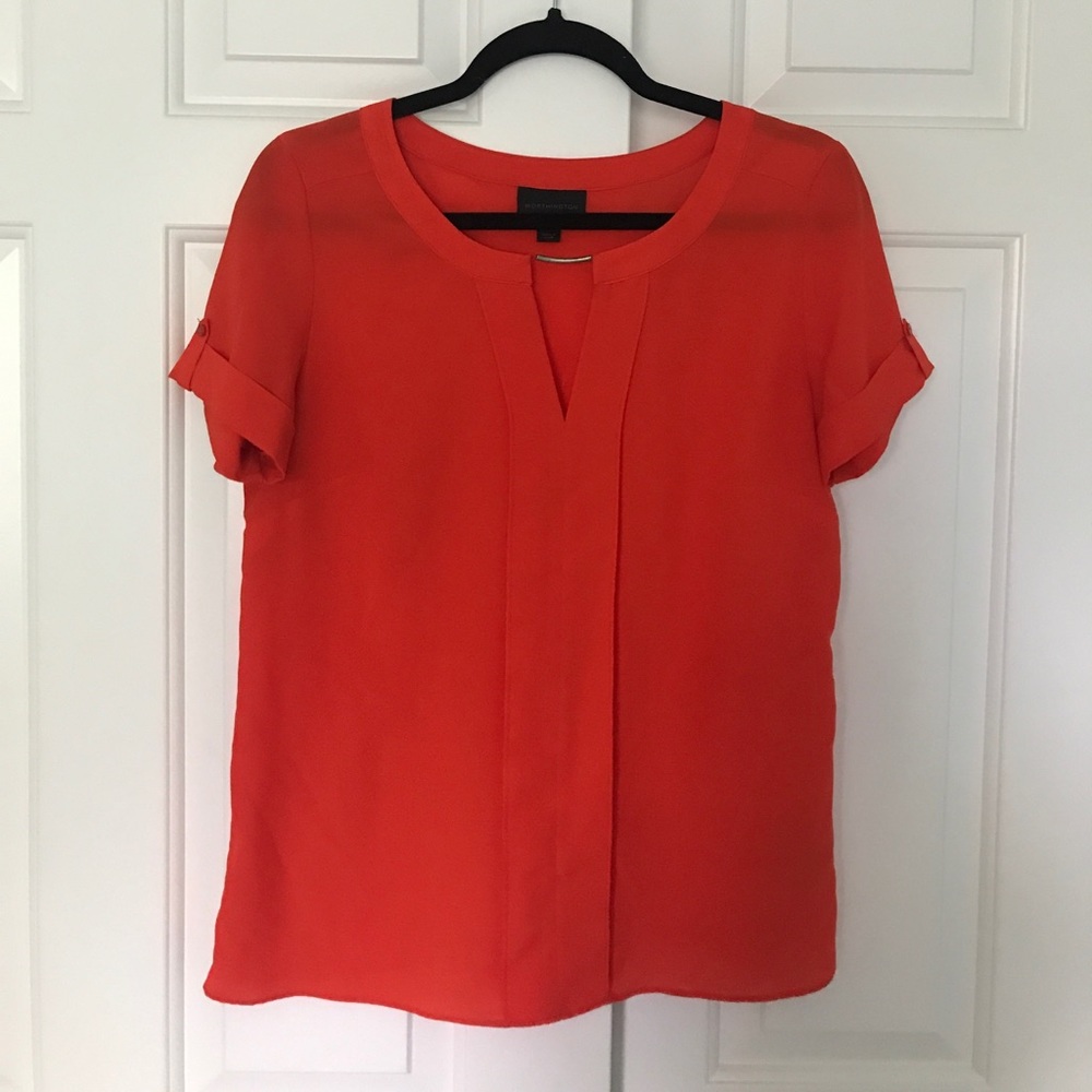 Worthington Red Orange Blouse
