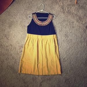 Blu Sage dress with embroidered collar