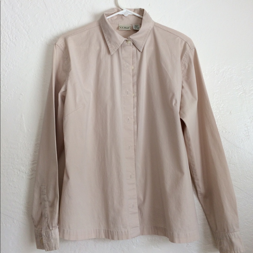 L. L. Bean button down cotton stretch shirt