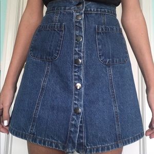 Urban outfitters denim button down skirt