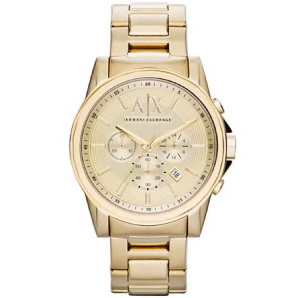X Armani Exchange Watch, Men's Chronograph Gold