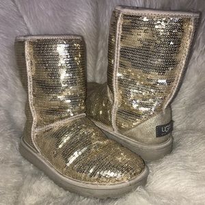UGG Australia silver sequin boots