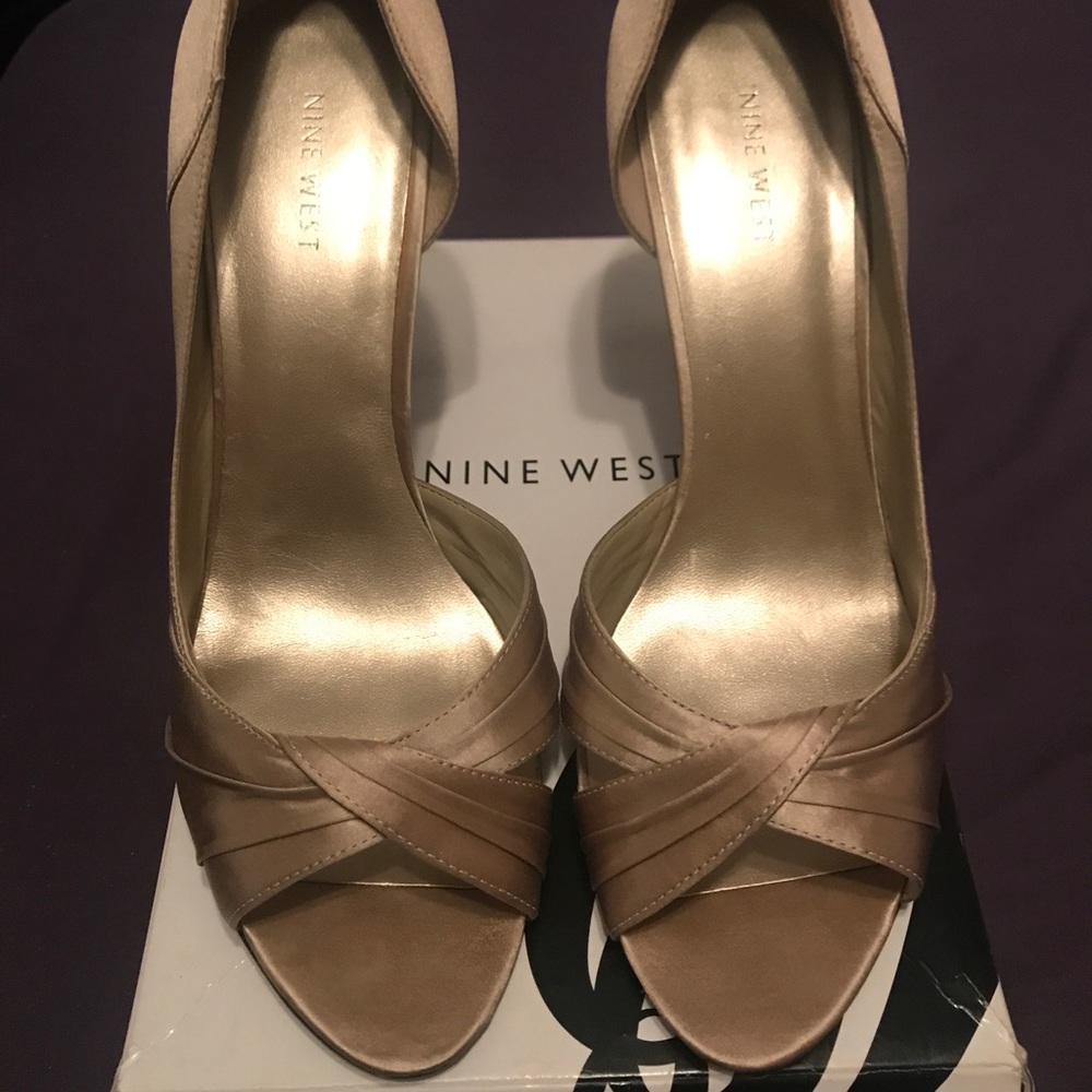 Nine West Champagne Heels