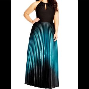 City chick long maxi dress aqua blue and black City chick long maxi dress aqua blue and black