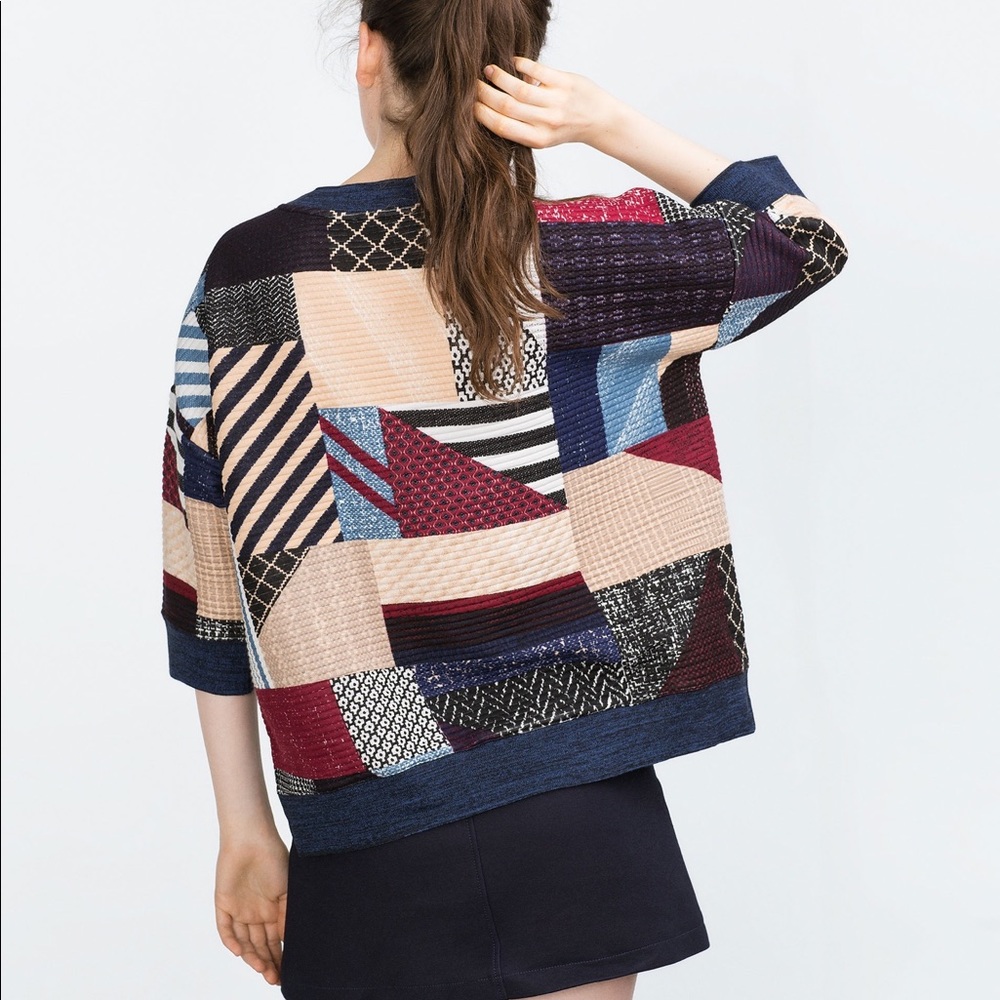 Zara Patchwork Sweatshirt