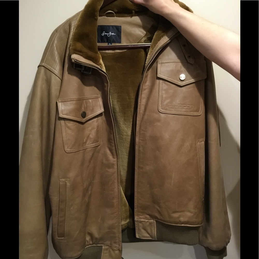 Sean John Leather Bomber