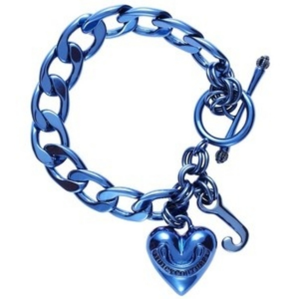 Blue Juicy Couture Banner Heart Starter Bracelet