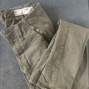 rag & bone army green skinny jeans.