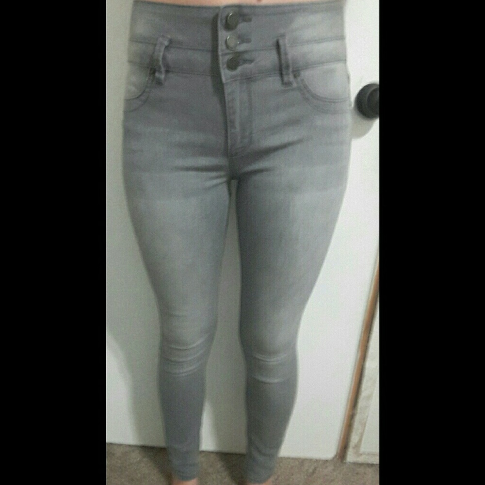 Gray high rise jeggings