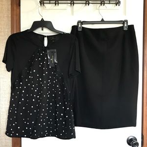 NWT Women's Formal Skirt & Top Worthington