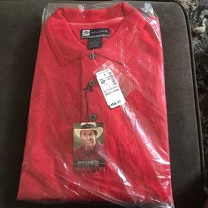 Jos A Bank Polo/Golf Shirt - Men's - Red - size L