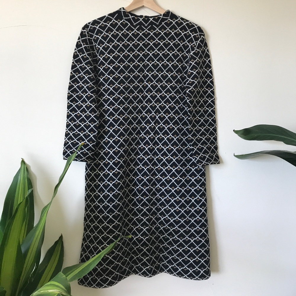 Mock-neck, midi dress