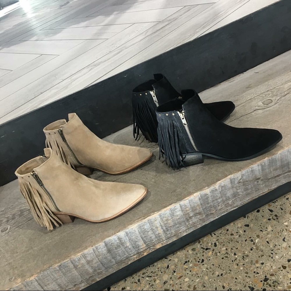 Tan Fringe Studded Western Bootie - Picture 8 of 8