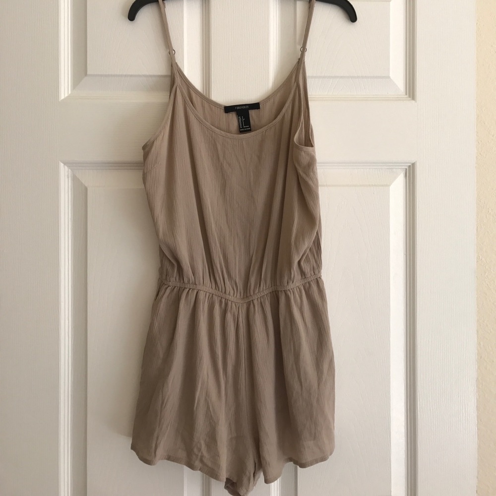 Forever 21 tan romper