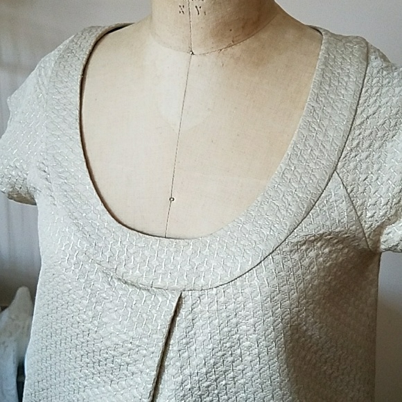 💥HP🥳Diane von Furstenberg Dress Gold Weave - Picture 2 of 6