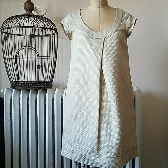 💥HP🥳Diane von Furstenberg Dress Gold Weave - Picture 3 of 6