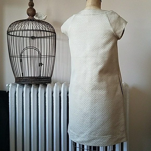 💥HP🥳Diane von Furstenberg Dress Gold Weave - Picture 4 of 6