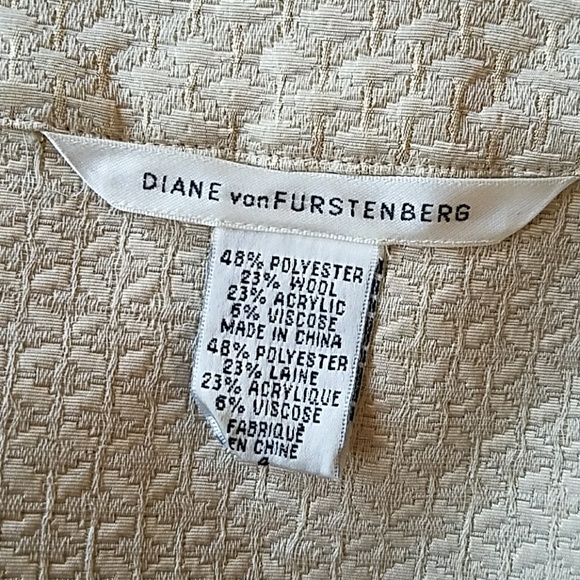 💥HP🥳Diane von Furstenberg Dress Gold Weave - Picture 6 of 6