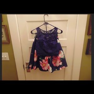 Two Piece Sequin Hearts Dress