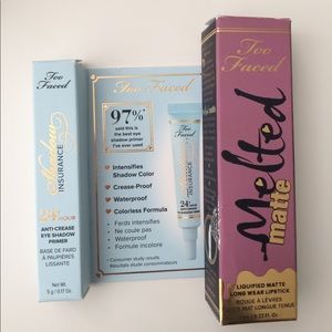 TOO FACED BUNDLE MELTED MATTE + SHADOW INSURANCE