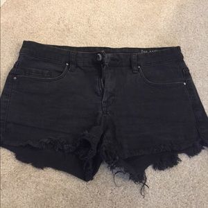 Black jeans shorts
