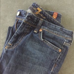 7 for All Mankind size 28 calf length jeans.