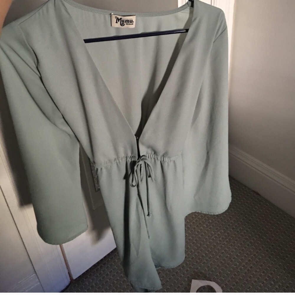 Show me your mumu roxy Romper - Sage crisp size M