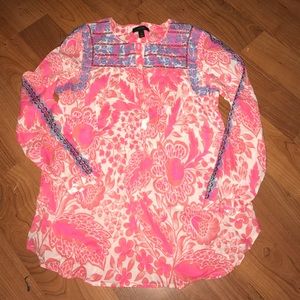 J crew neon Aztec SZ 0 button down