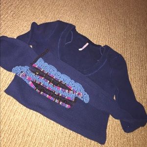Free People Navy Blue Thermal