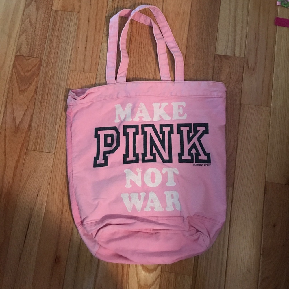 Victoria's Secret: Make pink not war tote bag!
