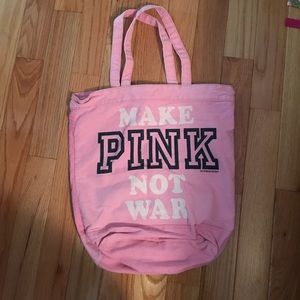 Victoria's Secret: Make pink not war tote bag!