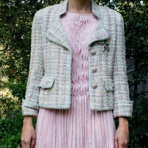 CHANEL MULTICOLOR LASAGE TWEED JACKET