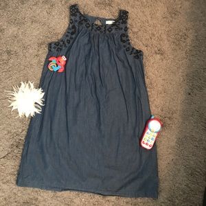 Embroidered Demin Dress